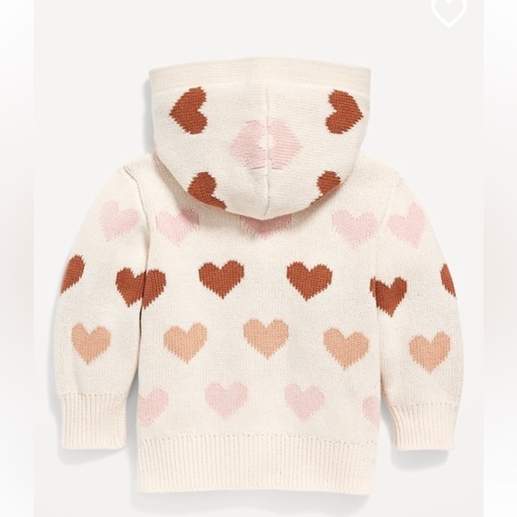 Baby Girl’s 6-12 Months, Three Piece Bundle, Heart Cardigan, Pants and Dress - Picture 3 of 7